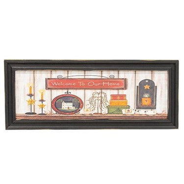 Welcome To Our Home Framed Print, 6x18 - The Fox Decor